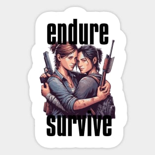 Ellie and Dina ensure survival Sticker